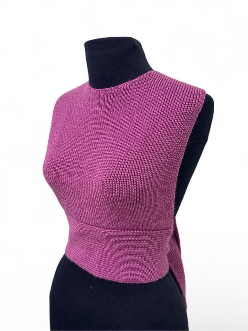 Free People Beach Magenta Knit Halter Tank Top